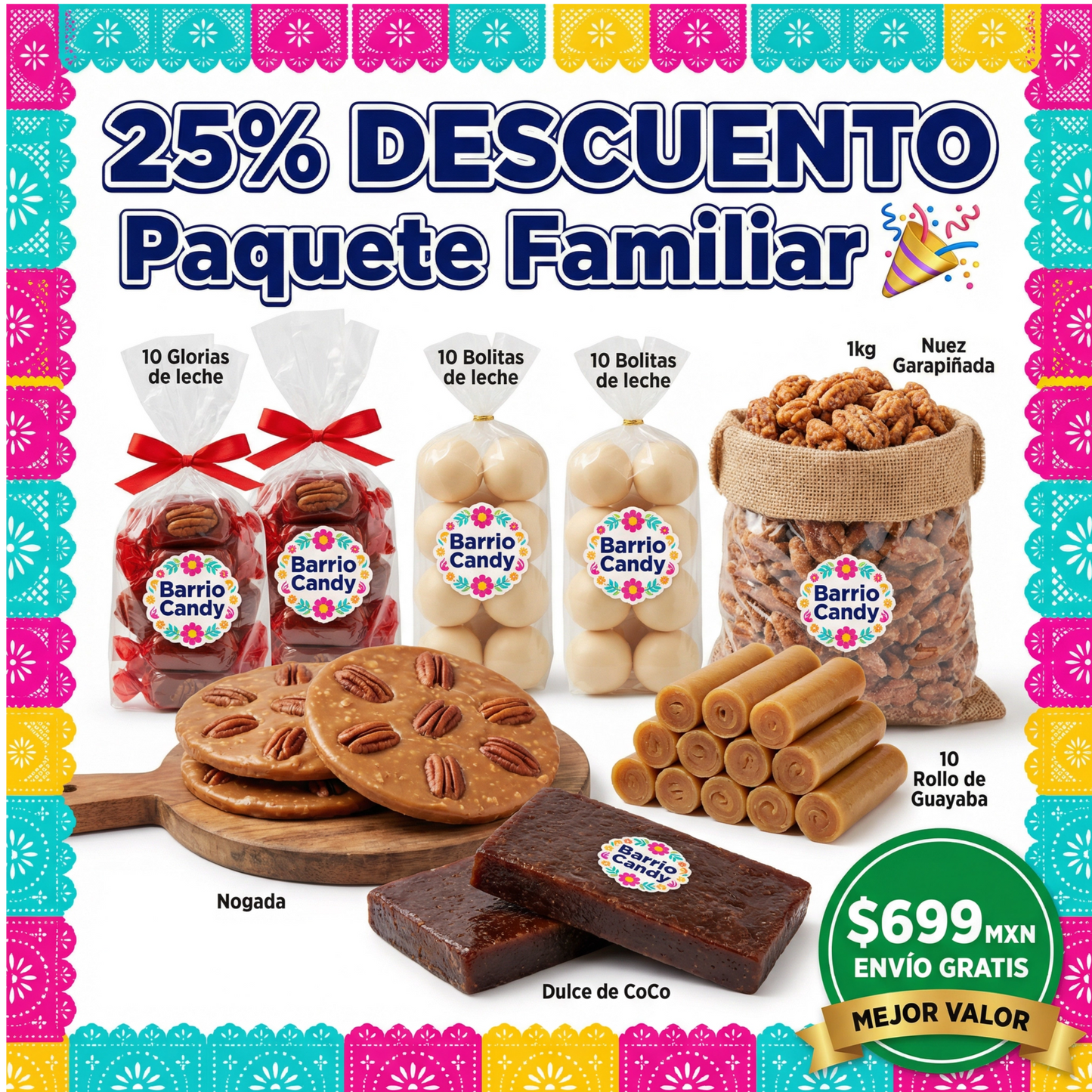 🎉 Paquete Familiar Barrio Candy